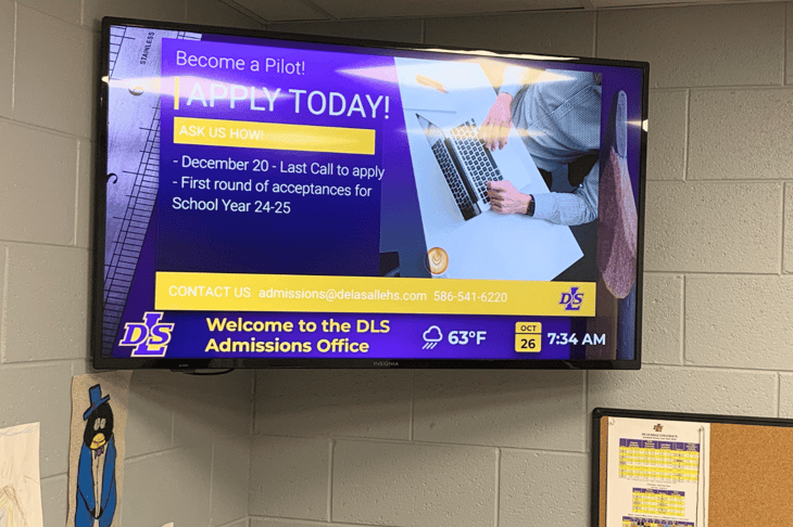 Become a Pilot digital signage display