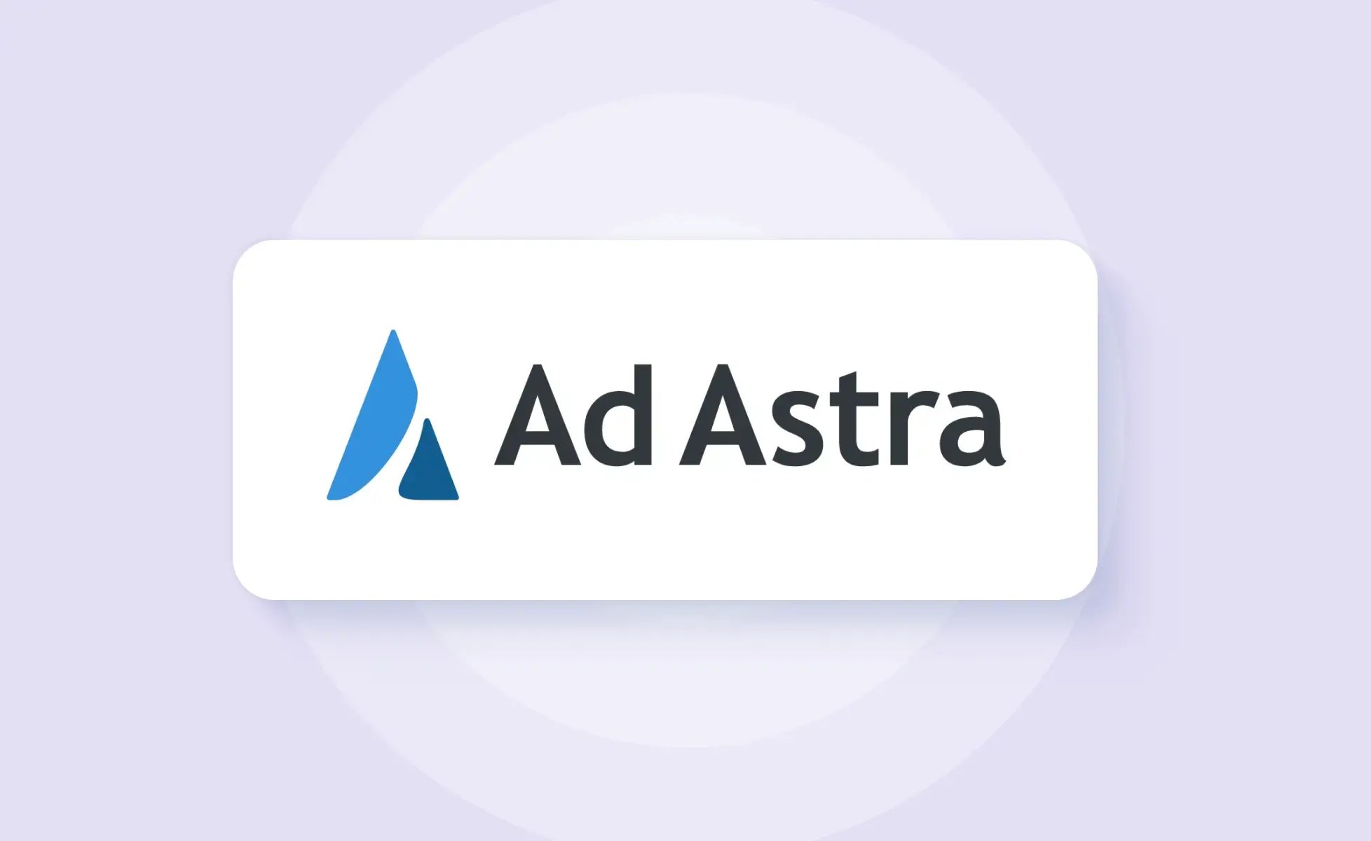 Ad Astra logo on a purple background