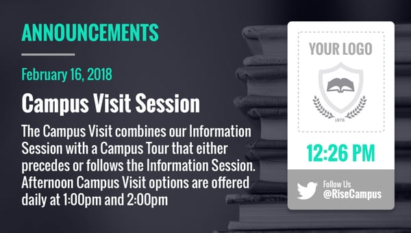 Announcements Campus Signage Template