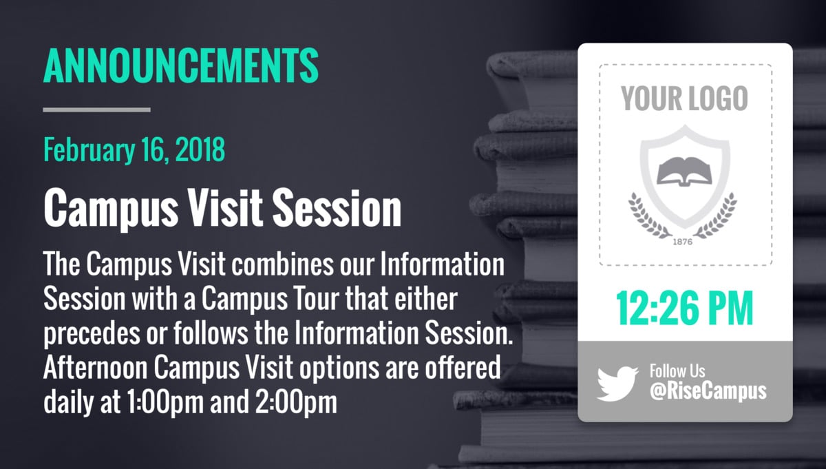 Announcements Campus Signage Template