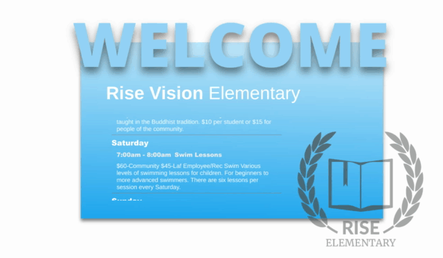 welcome to school digital signage template