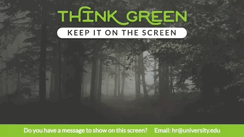 Think Green animated digital signage template