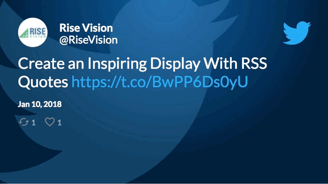Twitter Full Screen Digital Signage Template
