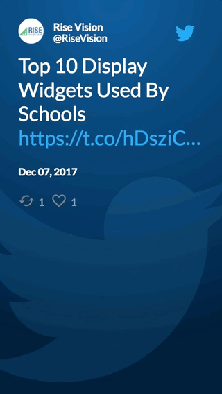 Twitter Branded Portrait Digital Signage Template