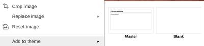 Add Theme to Master Slide in Google Slides for digital signage