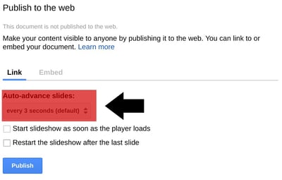 Auto advancing a slide in Google Slides