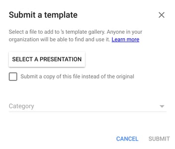 Getting your Google Slides digital signage template submitted