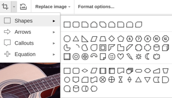 Using the mask image option in Google Slides