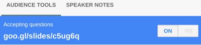 Accepting presentation questions in Google Slides