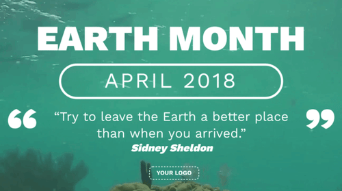 Earth Month Digital Signage example