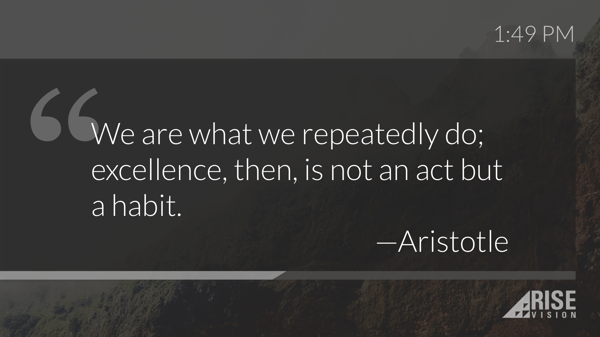 Simple quote digital signage