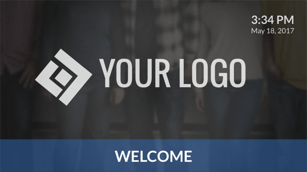 Office Welcome Digital Signage Portrait