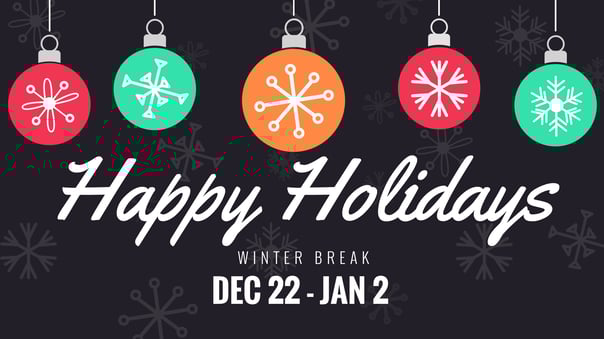 Happy Holidays Winter Break Digital Signage Template