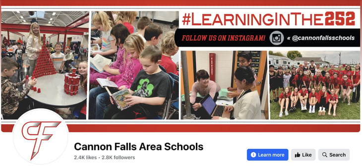 Cannon Falls Area Schools facebook header