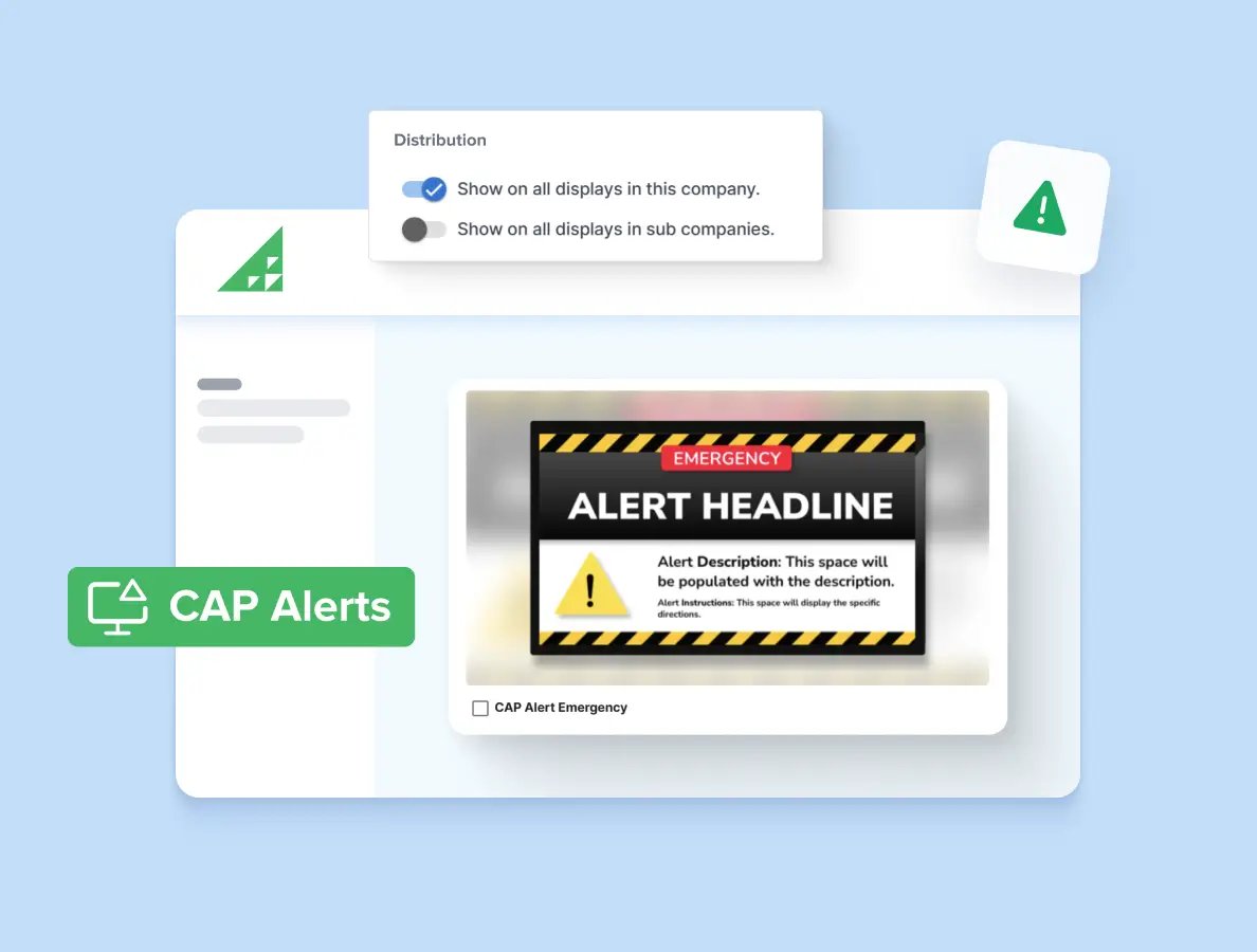CAP alerts for centralized control with Rise Vision