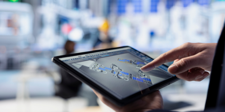 Digital Signange in logistics floor