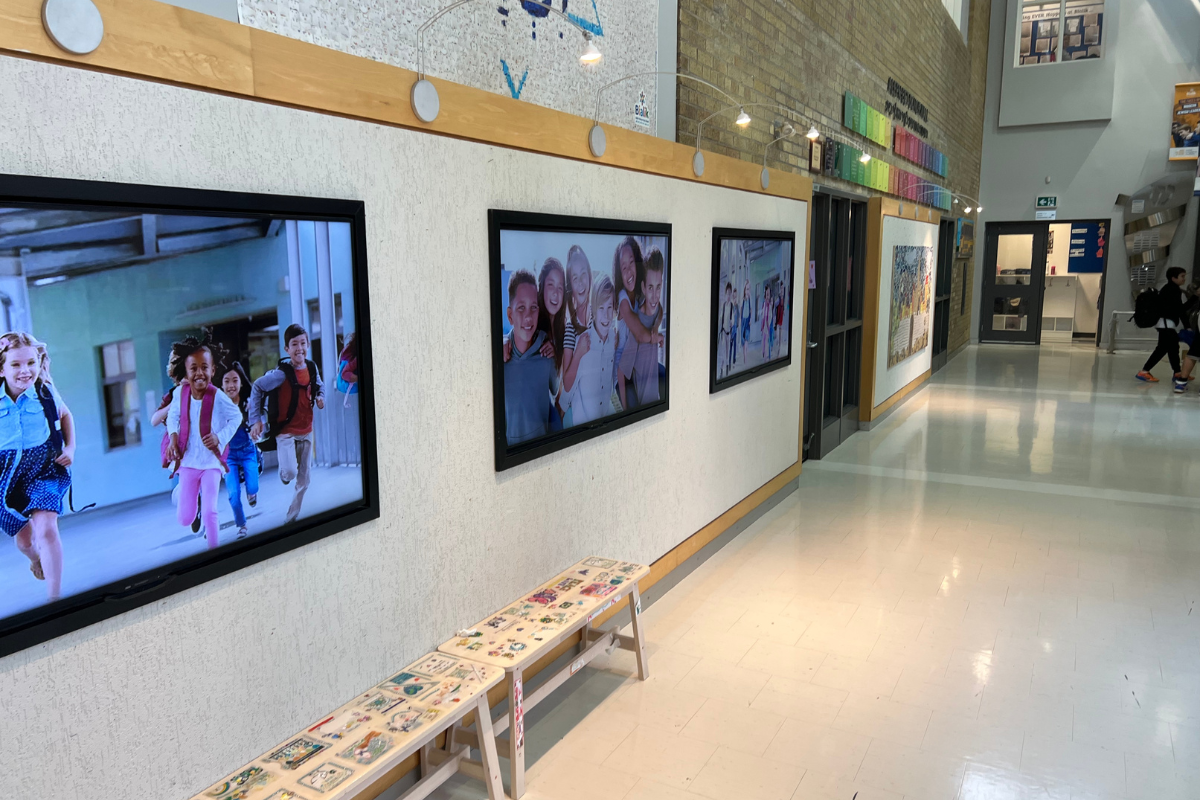 Digital signage at Bialik Hebrew Day School