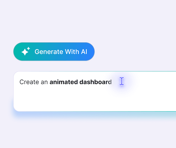 AI prompt box on a purple background