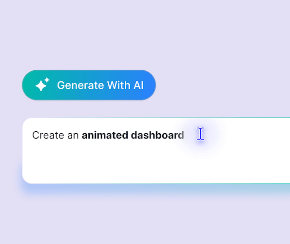 AI prompt box on a purple background