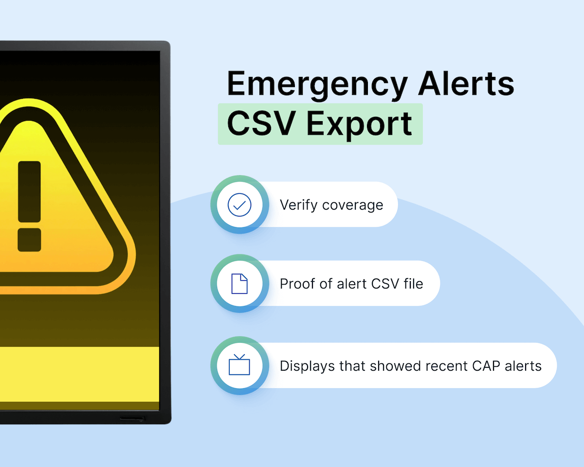 Emergency Alerts CSV Export