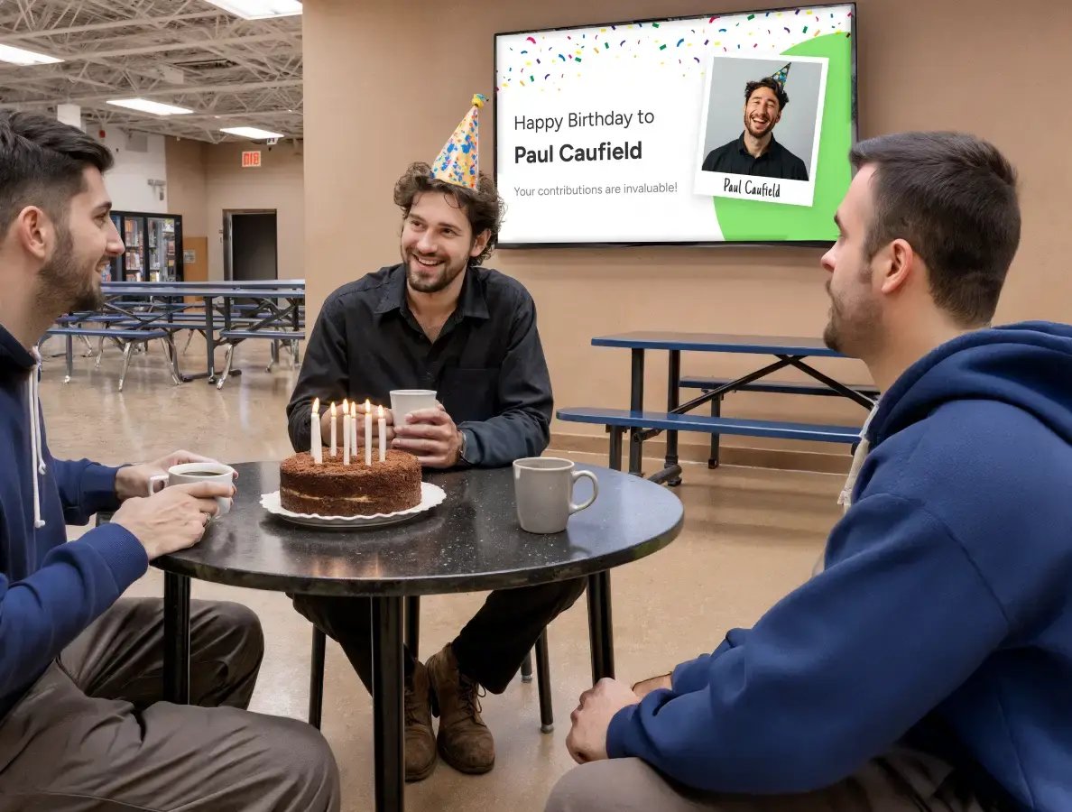 Employee recognition digital display