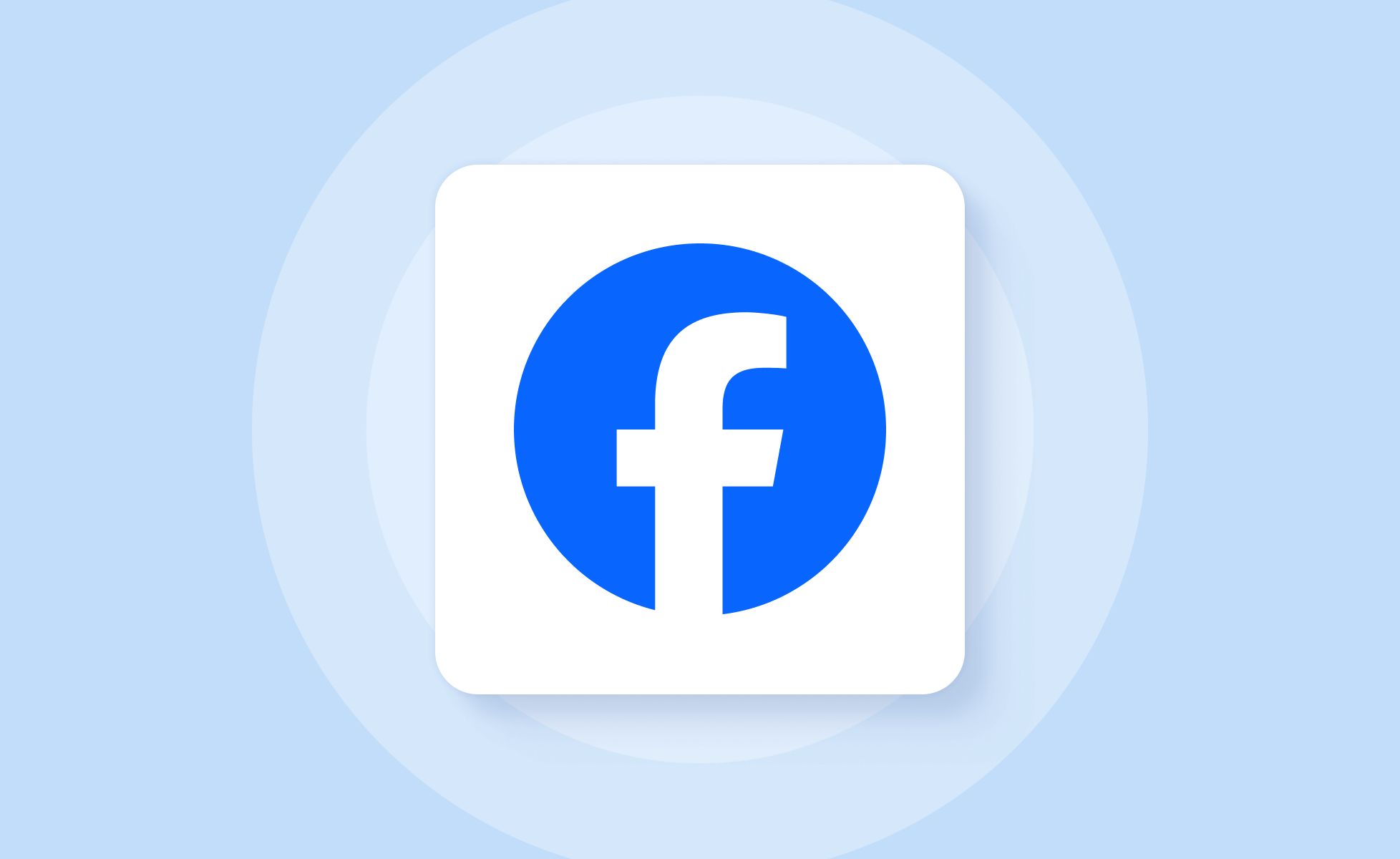 Facebook logo on blue background