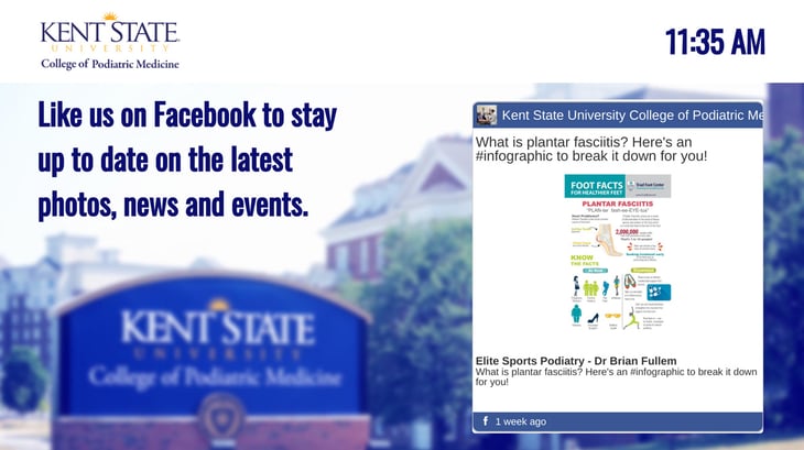 Facebook RSS digital signage