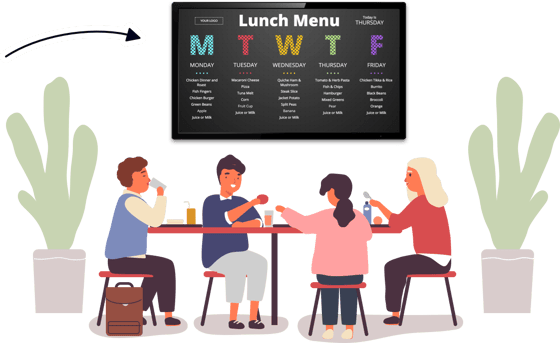 Digital Signage for School Cafeterias