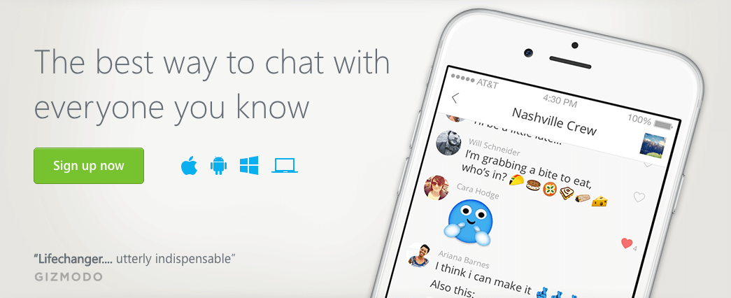 GroupMe chat app