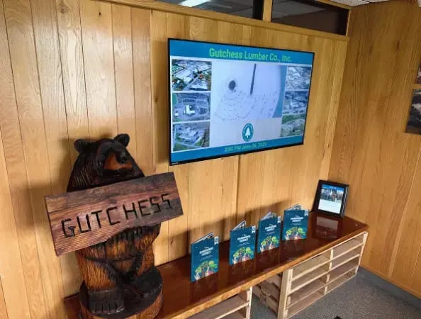 Gutchess Lumber using Rise Vision digital signage displays