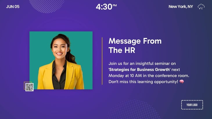 HR &amp; Management Announcements template
