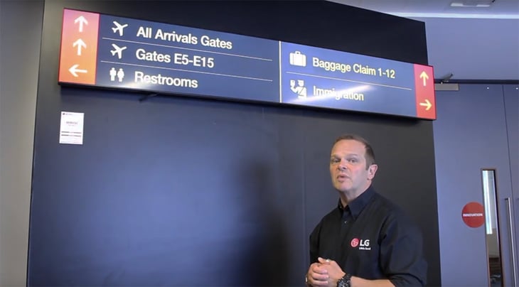 IPS UHD Ultra Stretch Digital Display - Good for airports and wayfinding