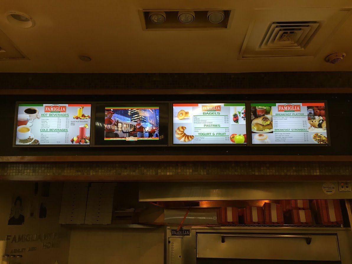 examples of digital restaurant menus