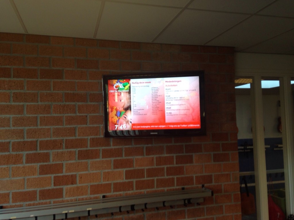 example of school digital signage