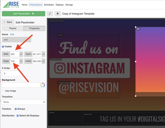 Instagram Wall How to Use Digital Signage to Share Your Instagram Feed 35 click properties tab