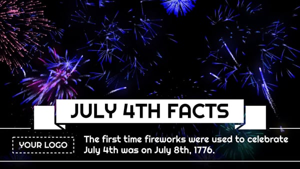 July 4th Facts Signage Template