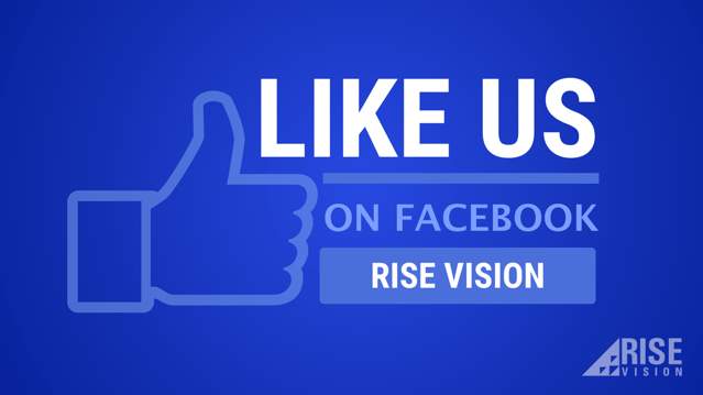 Rise Vision Facebook Digital Signage Template