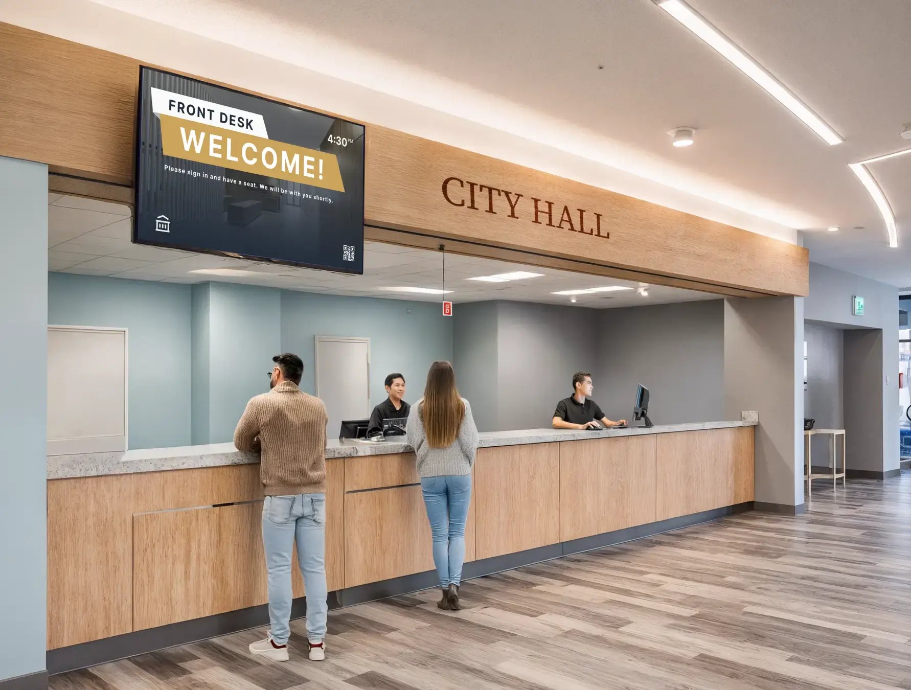 City hall lobby digital signage