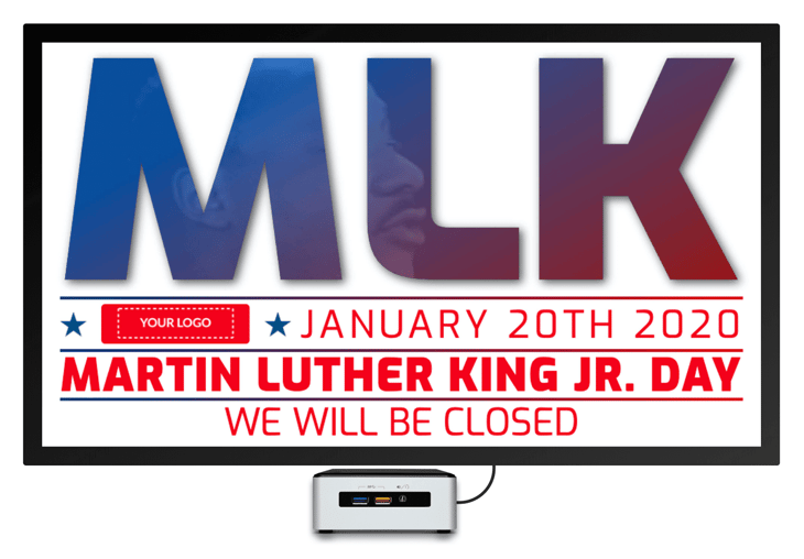 Martin Luther King digital signage template.