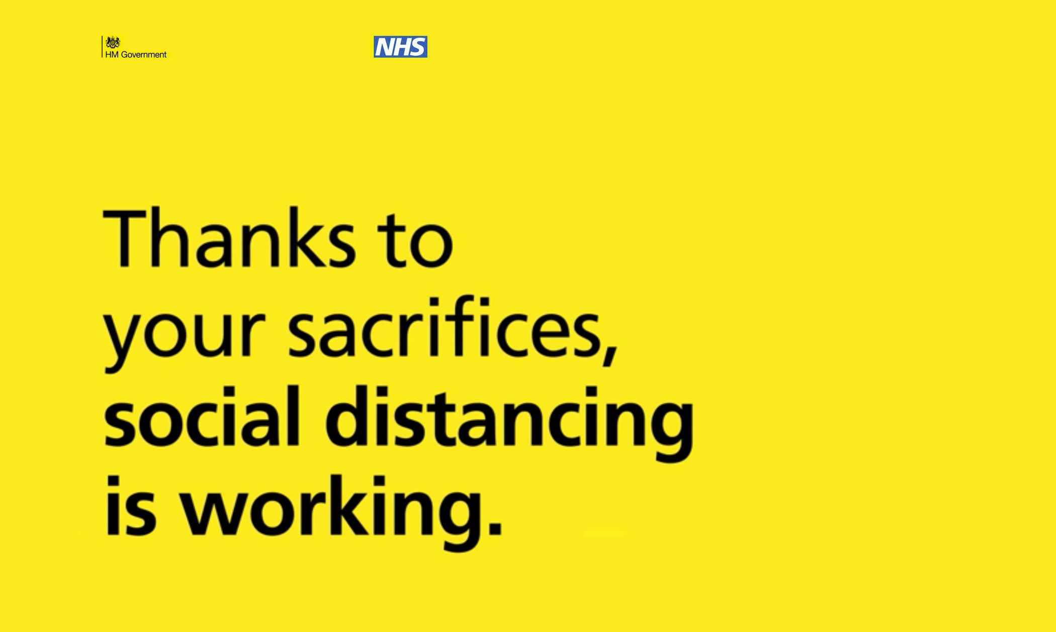 NHS social distancing is working