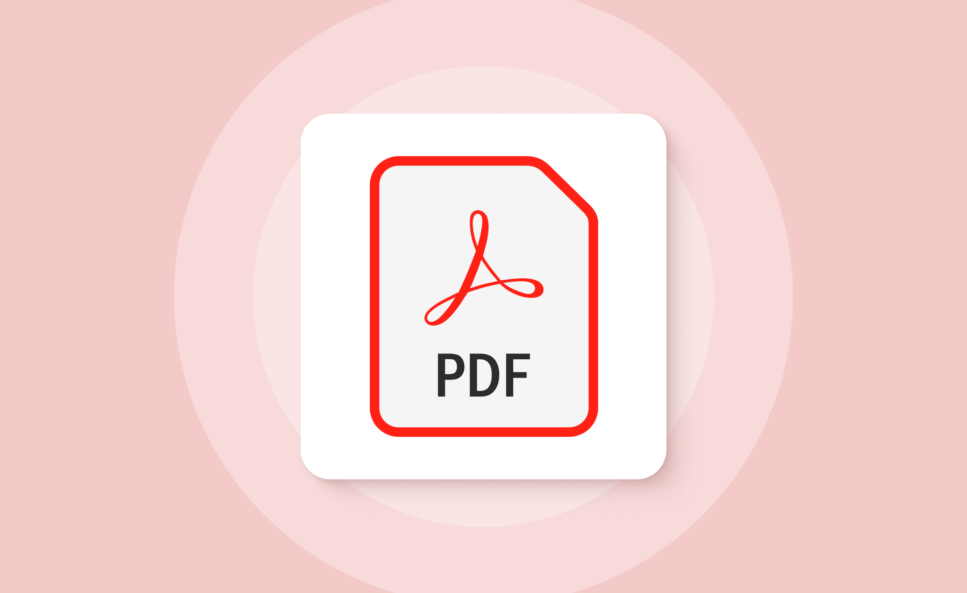 PDF icon on a red background