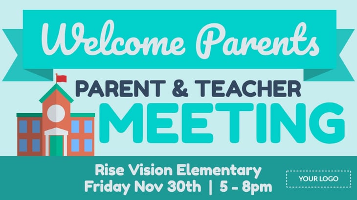 Parent Teacher Meeting Digital Signage Template.