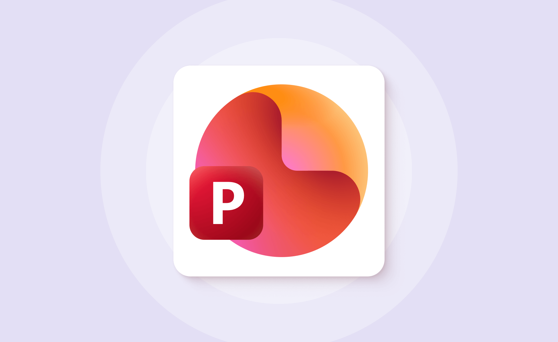 PowerPoint logo on purple background