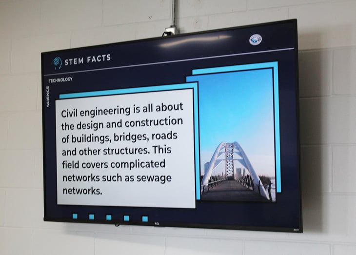 STEM facts digital signage