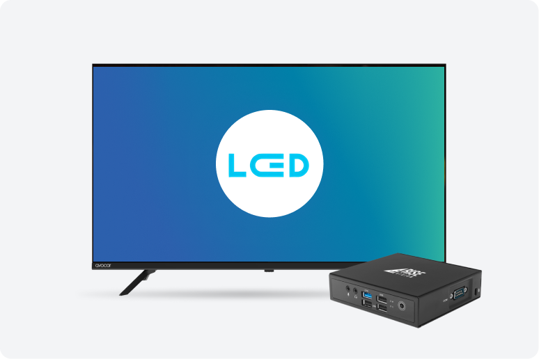 A large LED TV with Rise Vision Media Player