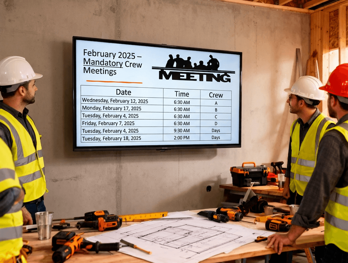 Shift schedules and crew boards
