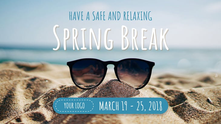 Spring Break Digital Signage Template