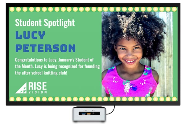 Digital Signage Template for Student Recognition Digital Signage Template for Student Recognition