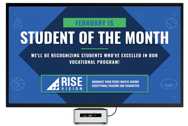 Digital Signage Template for Student of the Month Digital Signage Template for Student of the Month