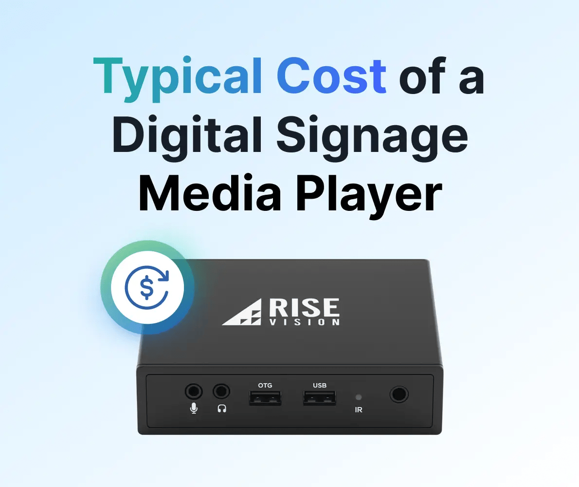 Media Player with text overlay on a blue gradient background